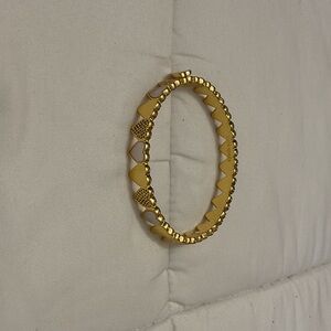 Kate Spade Gold and Cream Heart Bracelet